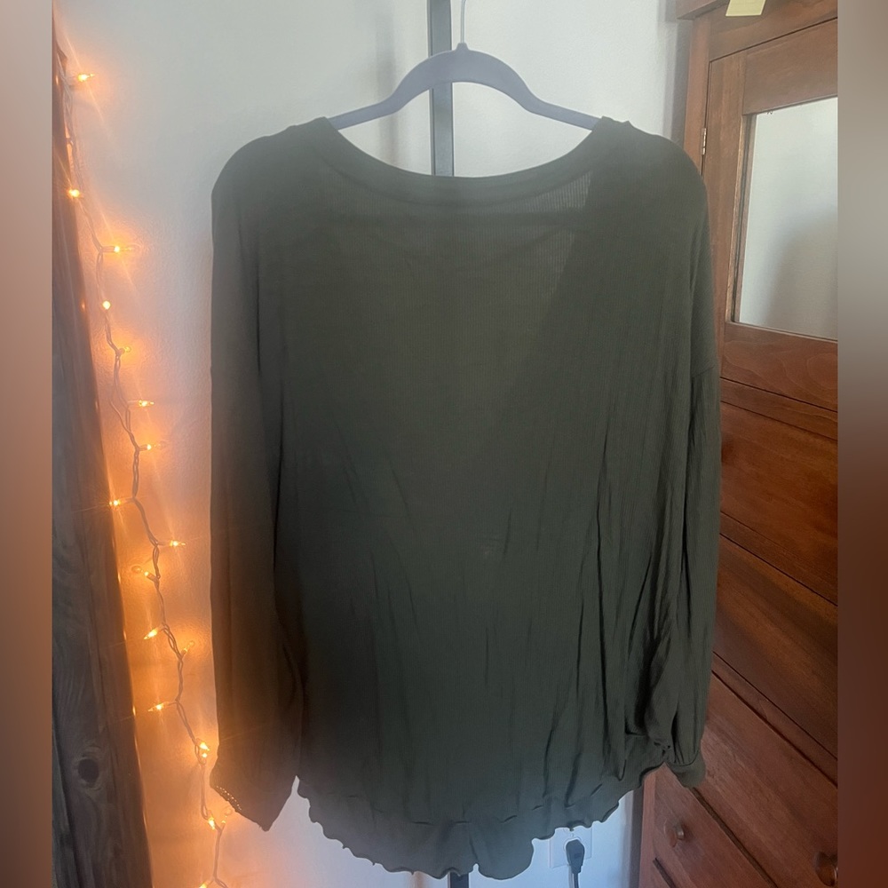 Free People long sleeve open back tunic top